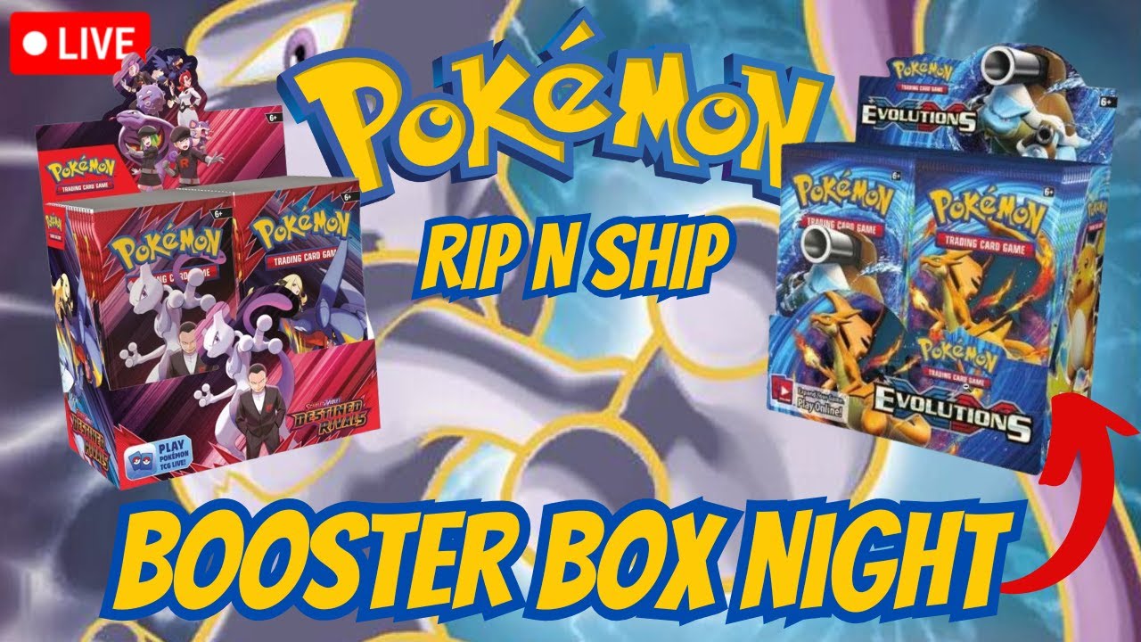 LIVE Pokemon RIP N SHIP! BOOSTER BOX + GIVEAWAY NIGHT!