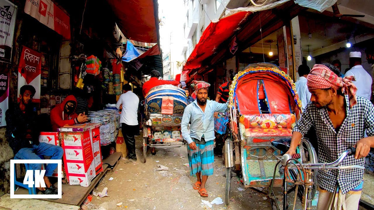 ⁴ᴷ🇧🇩【WALK】DHAKA 2020| Virtual Tour| Babu Bazar -Islampur Rd