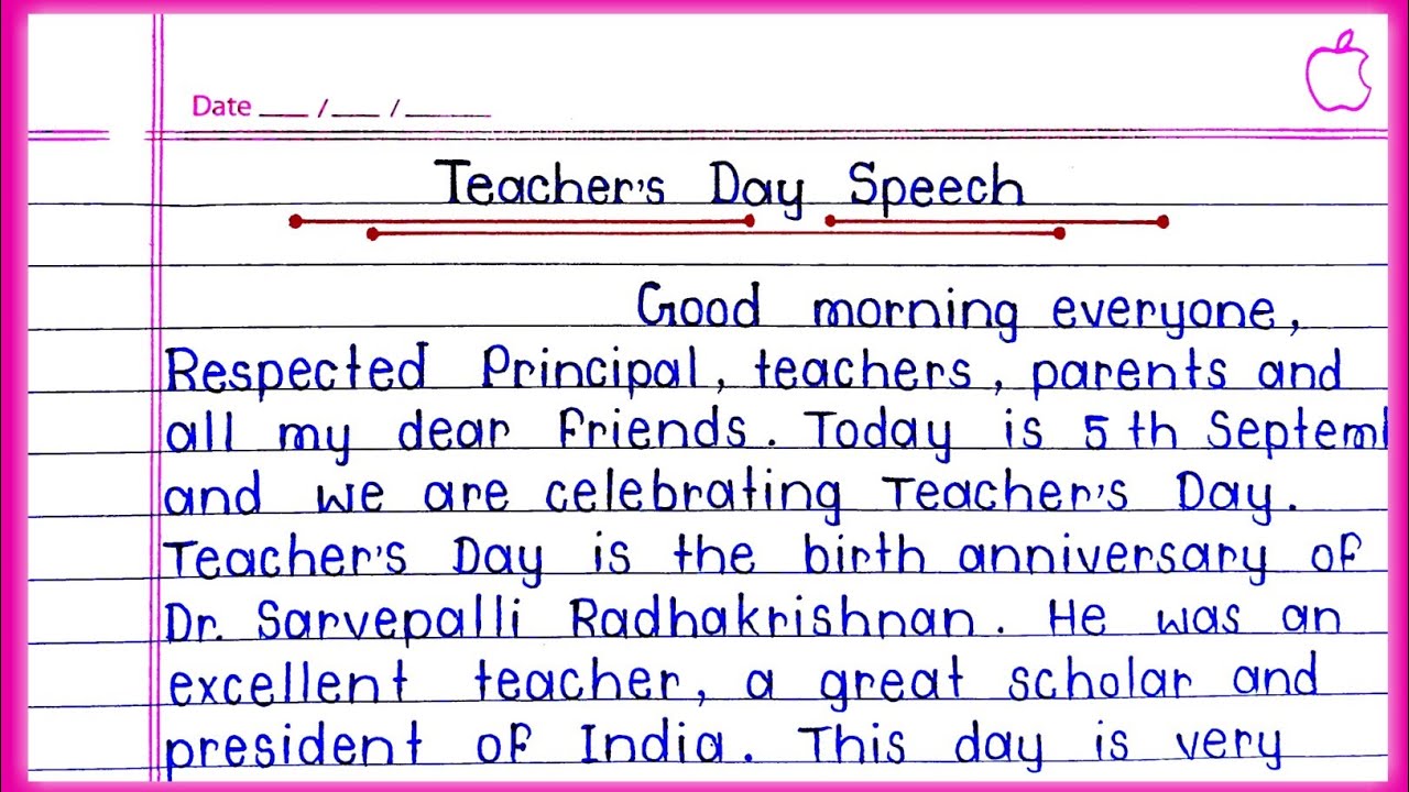Speech on Teachers Day in English | 5 September Speech | Teachers Day Speech |
