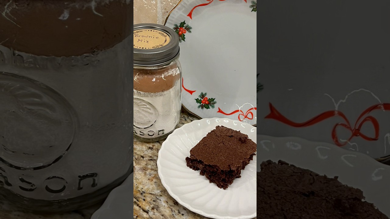 Homemade Brownie Mix IN A JAR!🫙    #brownies #homesteading #canning #christmasgifts #diy
