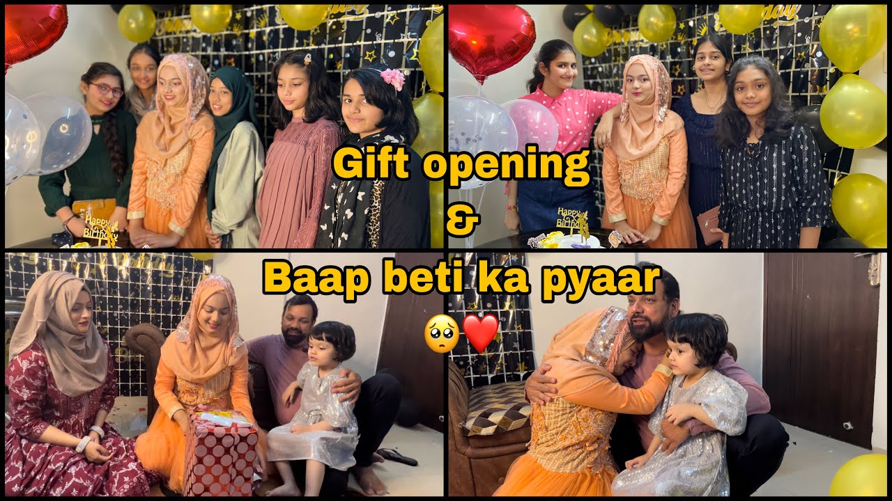 Gift opening and golden words of my friends 🥺❤️#meenazfam #birthday #vlog #friends #forever