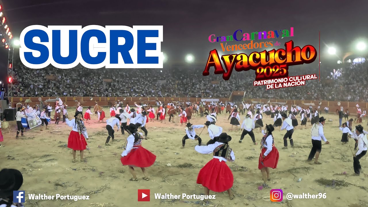 Carnaval Vencedores de Ayacucho 2025 FEDIPA-Plaza de Acho |Comparsa de Sucre |
