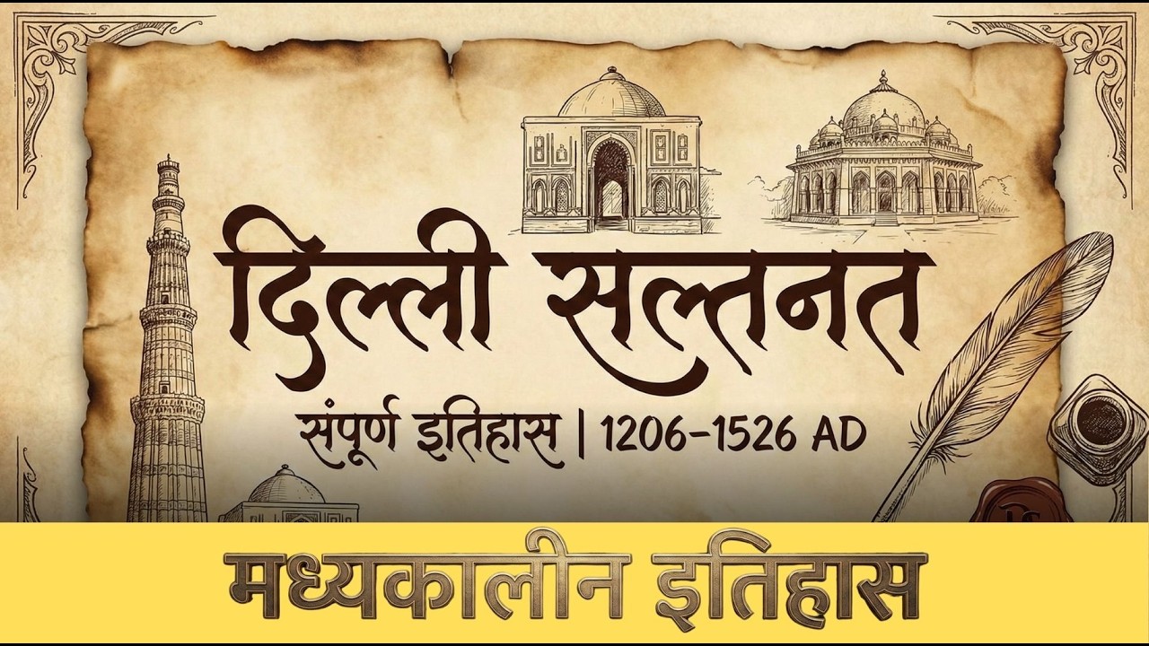 Delhi Sultanate 1206–1526 | स्थापना की पूरी कहानी + प्रमुख स्रोत | UPSC/PSC | Quick Revision