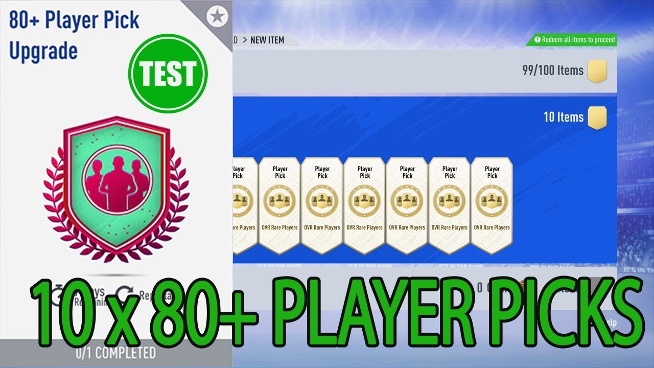 10 x 80+ PLAYER PICK UPGRADE SBC TESTING FIFA 19