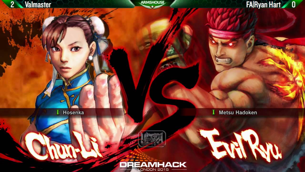 Dreamhack @London 2015 - USF4 Top8 Losers - Valmaster(Chun-Li) vsFA|Ryan Hart(Evil Ryu)  720p@60fps
