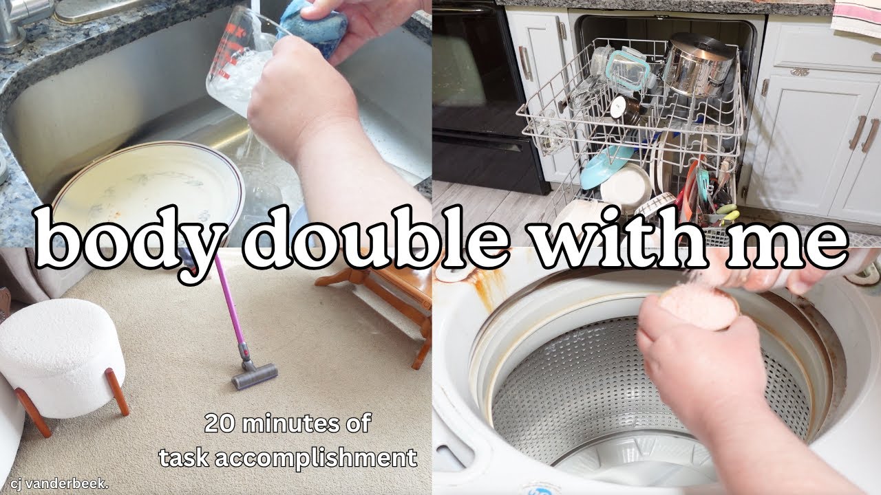 body doubling for 20 minutes - tasks and chores vlog for executive dysfunction