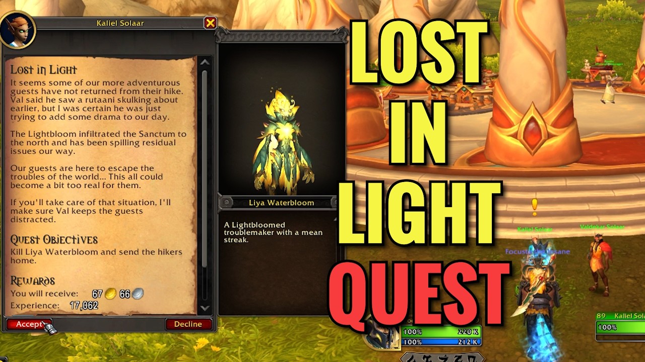 Lost In Light Quest (WoW Midnight)