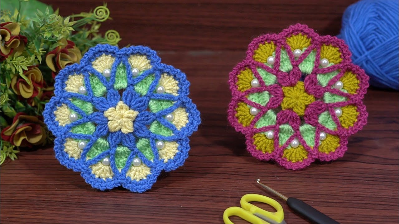 Diy Knitting Flowers: Add a Touch of Color to Your Projects ★ Gorgeous Flower Design Tutorial !!