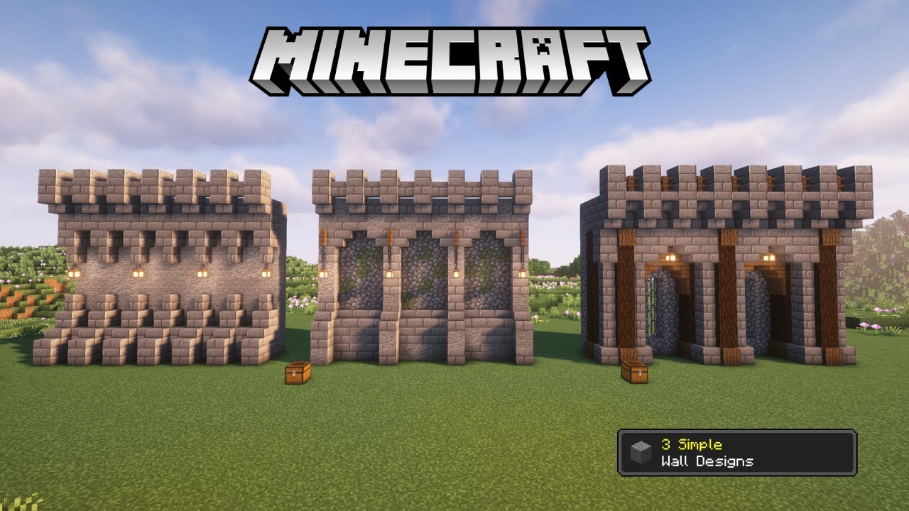 🧱 Minecraft Castle Wall Designs &ndash; 3 Unique Builds for Your Kingdom! 🏰