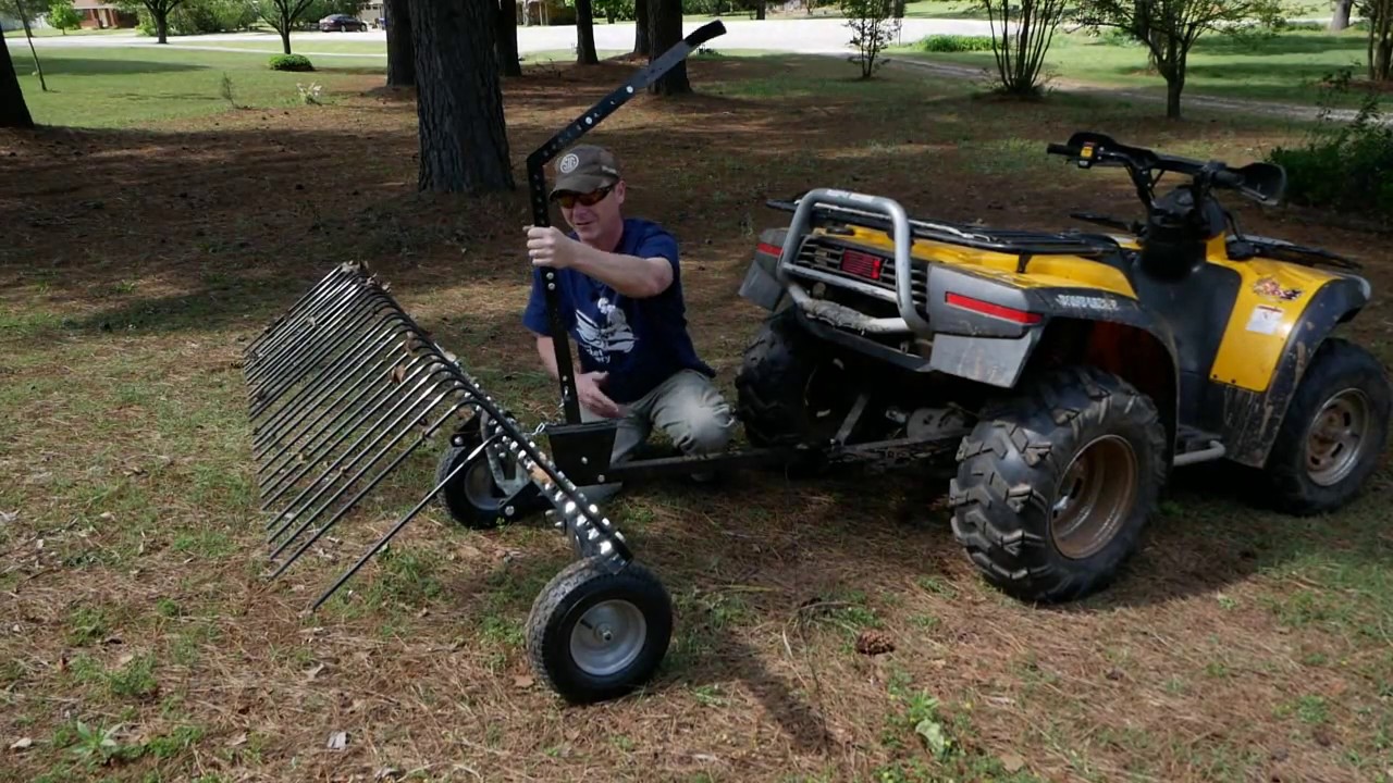 RAKE LIKE A BOSS! - 60'' Pine Straw Rake Review - Yard Tuff YTF-60PSR - Made in Taiwan!