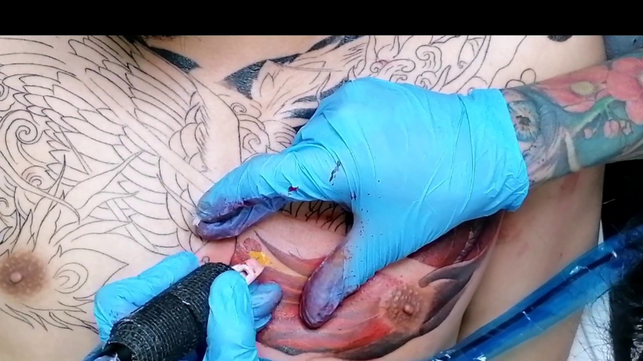 PHOENIX TATTOO TIME LAPSE - CHEST PIECE PART 1