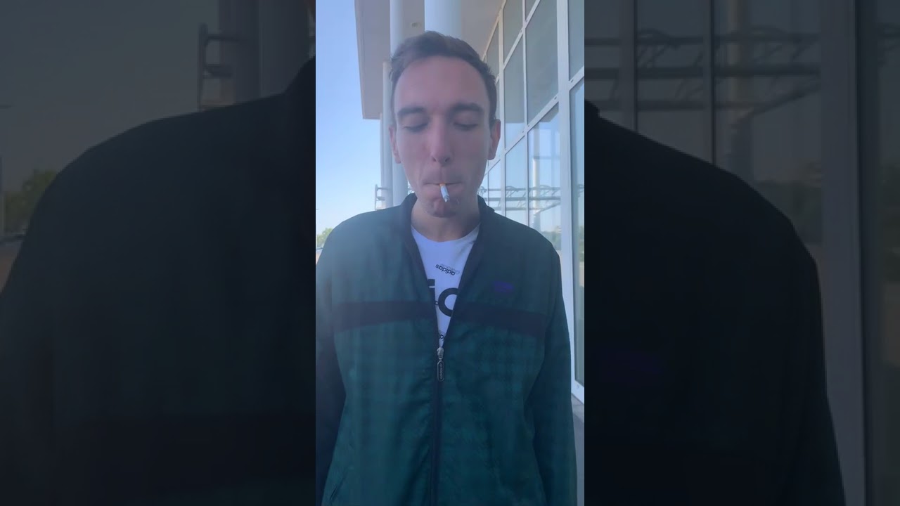 Zigarette in einem Zug weggeraucht