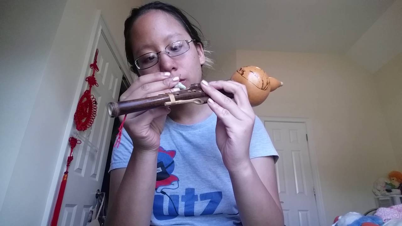 Gourd flute,  chinese folk instrument,  harmonic chamber demo
