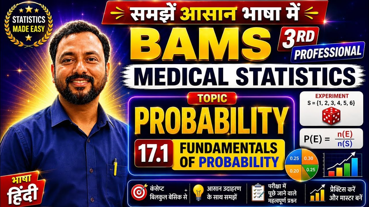 Part 1 | 17.1 Probability | Fundamentals of Probability | Hindi | BAMS 