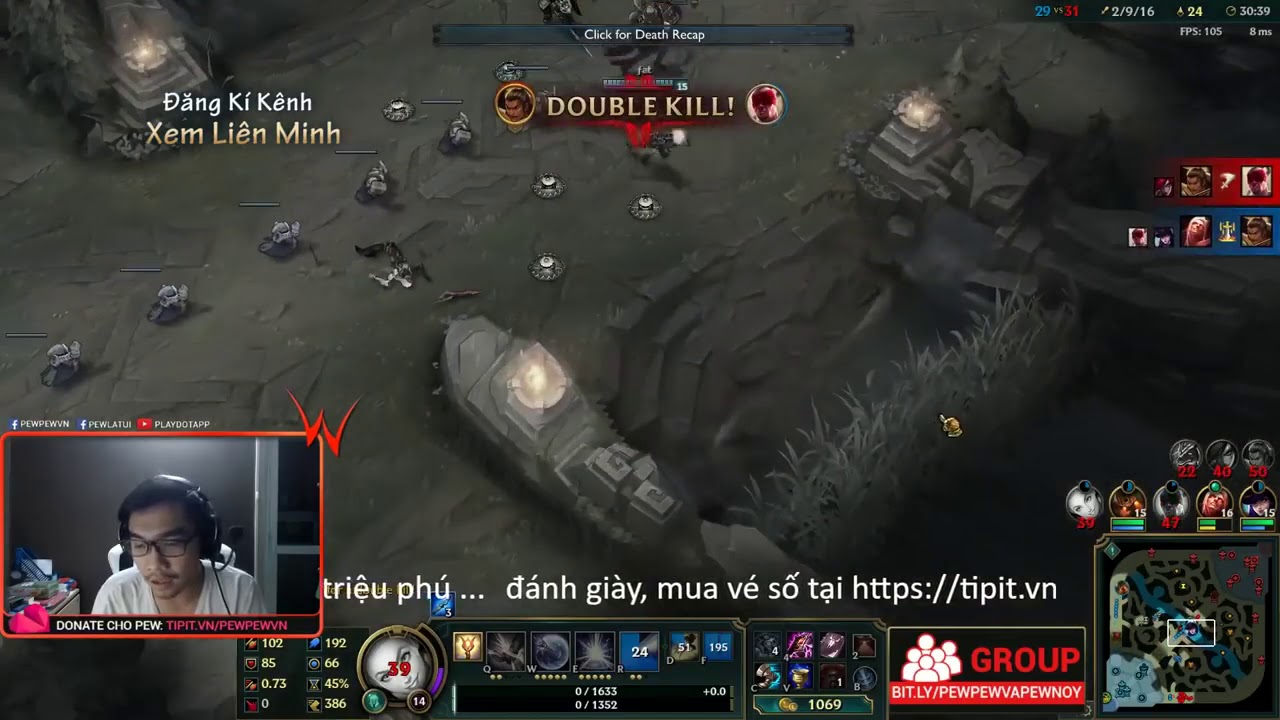 Pewpew Khoảnh Khắc #51 - Cả Team v&acirc;y đ&aacute;nh Nasus max h&agrave;i - LMHT VN 2018