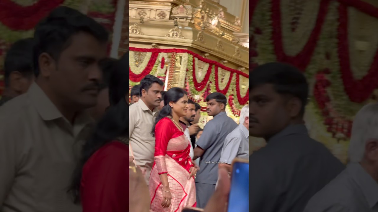 YS Sharmila at batti vikramarka son marriage #yssharmila #battivikramarka #shorts #viral