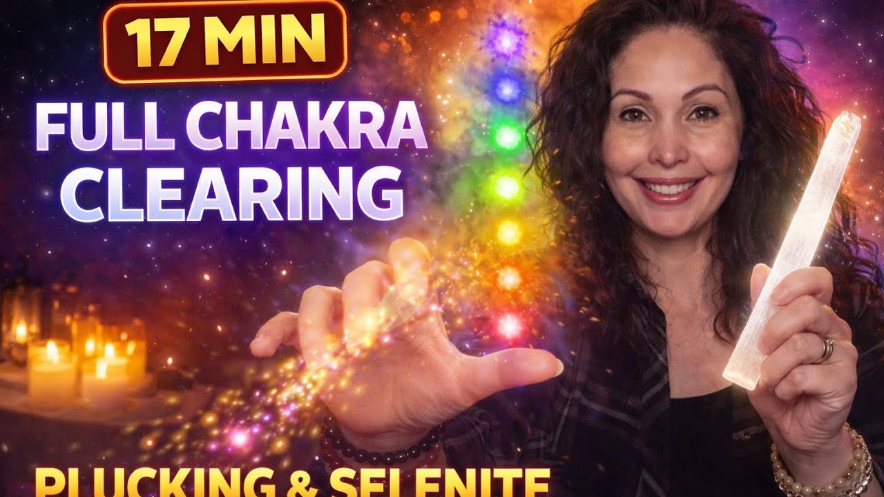 17 Minute FULL Chakra Clearing ✨ Energy Plucking & Selenite Reset (Feel It Instantly)