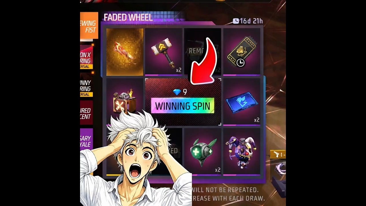 😱💥 Finally I got new Aniversary fist skin new event 😱 one spin trick 🔥 #viral #shorts #freefire