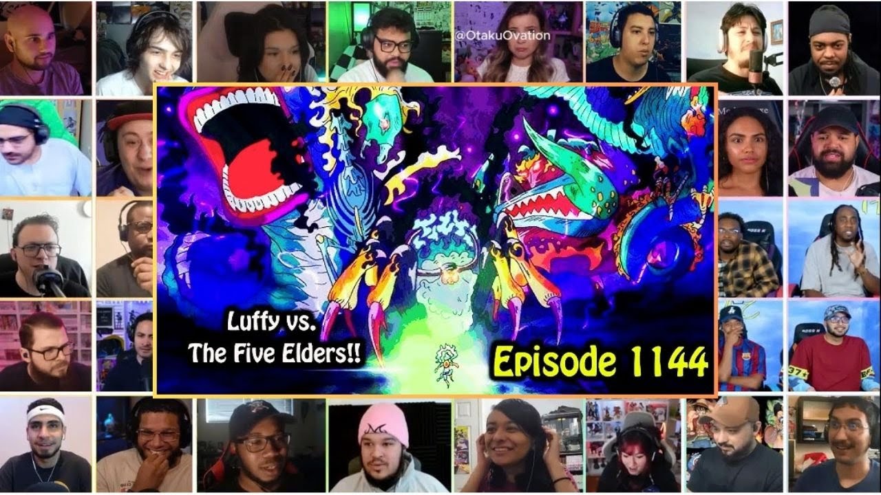 LUFFY VS THE FIVE ELDERS | ONE PIECE EPISODE 1144 | MEGAA REACTION MASHUP