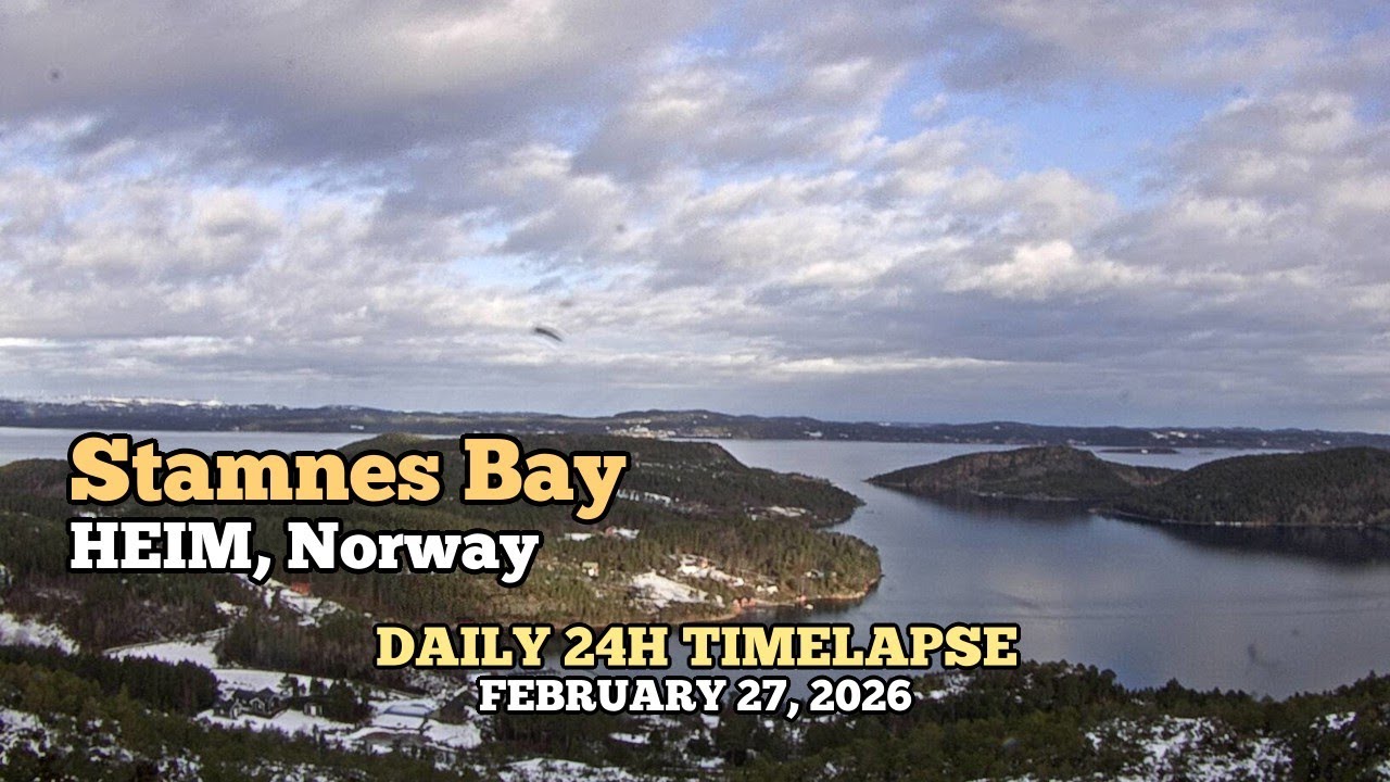 Stamnes Bay - Daily Timelapse: February 27, 2026 [Trøndelag, Norway]