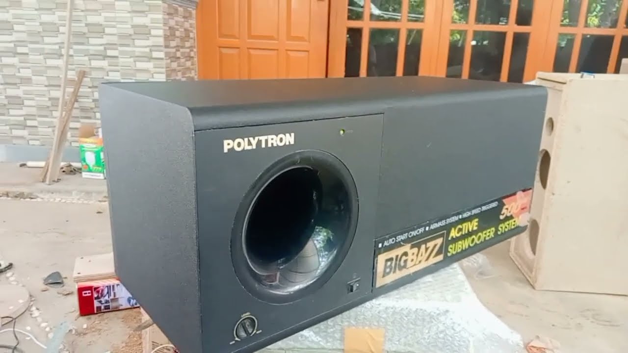 Review dan rekondisi subwoofer psw 500 mode Polytron model rebah