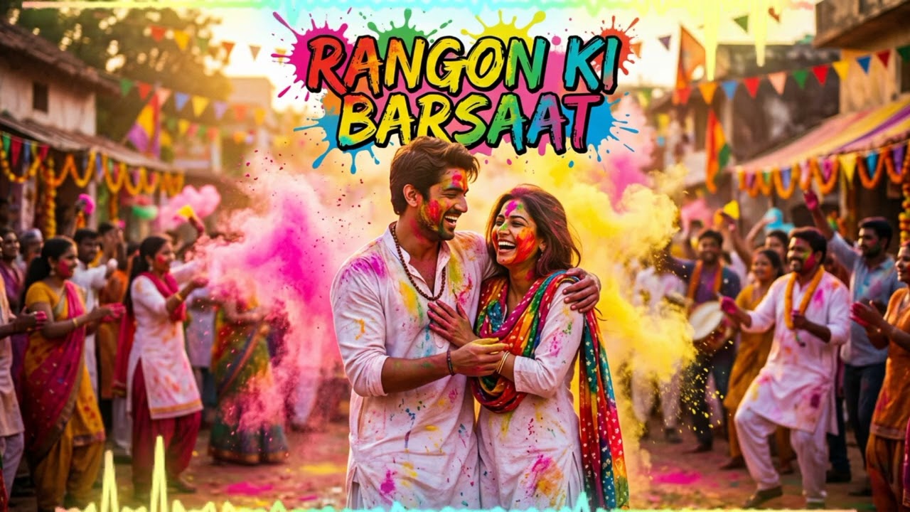 Rangon Ki Barsaat 🌈 90’s Style Holi Song | Old School Romantic Vibes