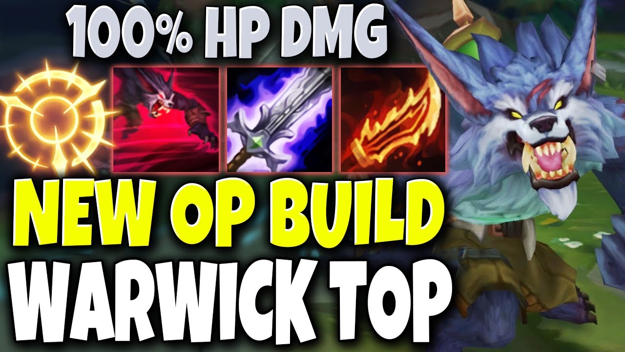 The MOST OP Warwick Top Lane Build 🔥 1 R = 100% HP DAMAGE 🔥 TOP LoL Warwick Season 10 Gameplay