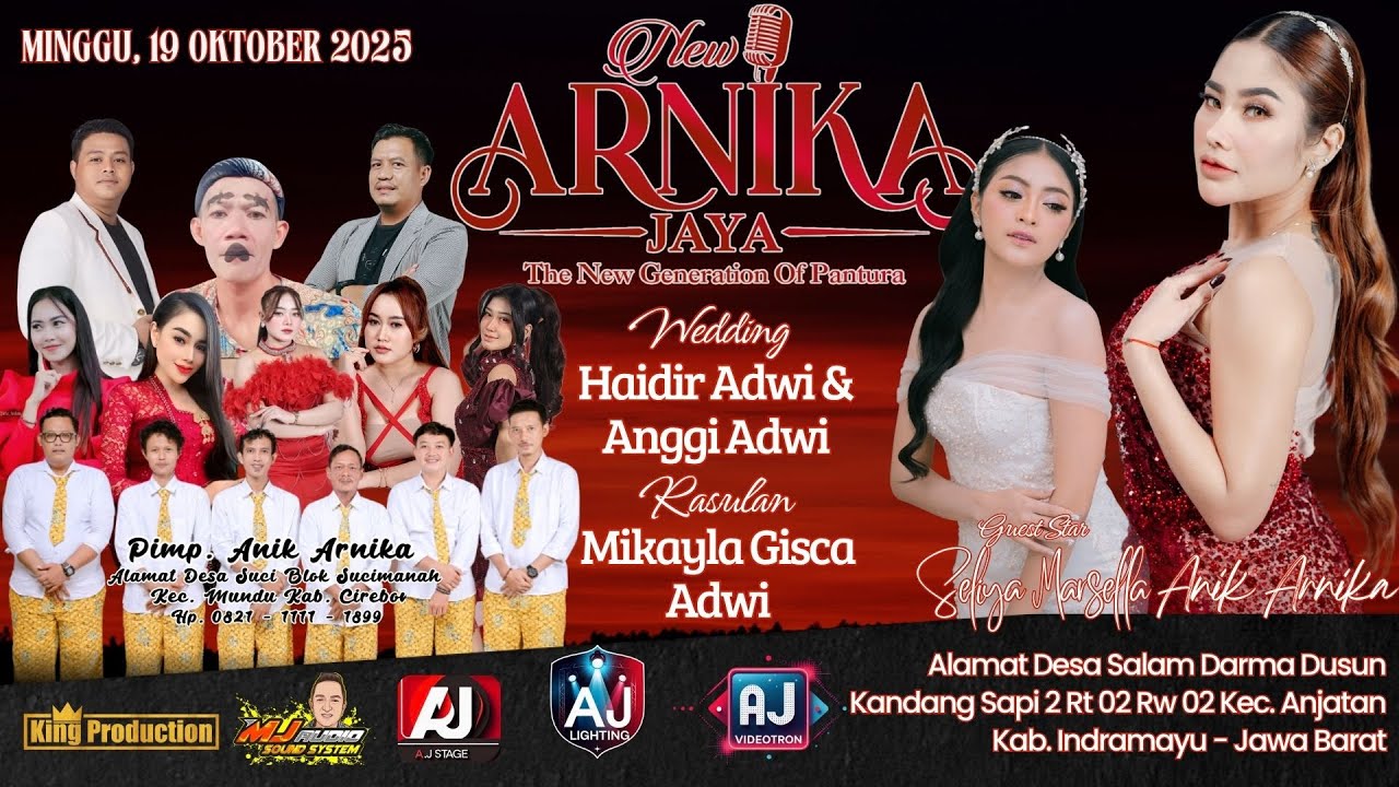 🔴 LIVE SIANG NEW ARNIKA JAYA MINGGU,  19 OKTOBER 2025 DESA SALAM DARMA KEC. ANJATAN KAB. INDRAMAYU