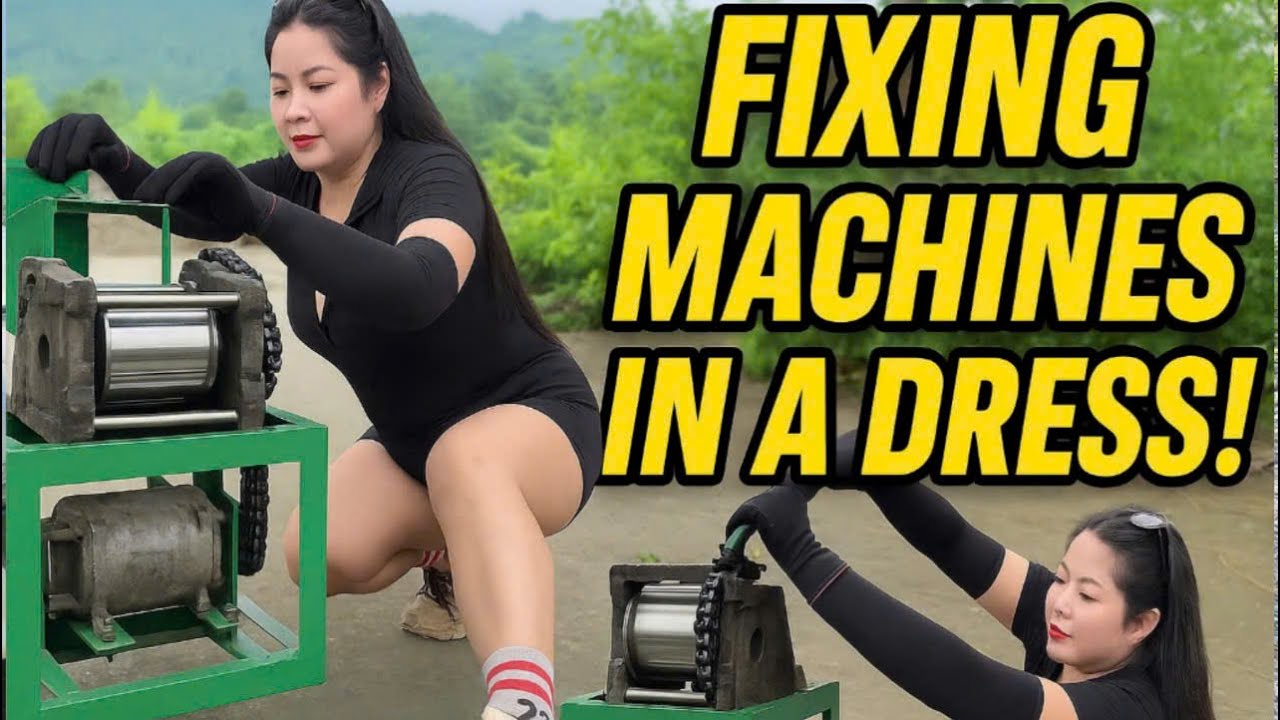 She Rewired the Whole Sugarcane Machine in a Dress! Shocking Skills!