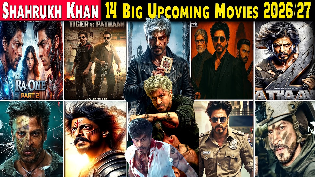 Shah Rukh Khan 14 Biggest Upcoming Movies (2026–2027) | SRK New Movies List🔥King Khan Upcoming Films