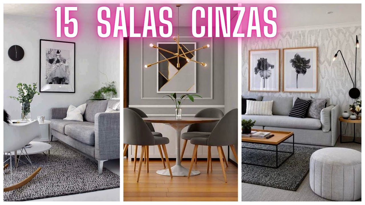 15 IDEAIS de SALAS CINZAS para se INSPIRAR - Eduardo Wizard