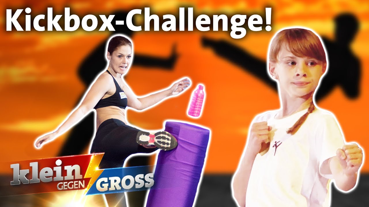 Weltmeisterin vs. Zoé: Wer trifft mehr Flaschen beim Kickboxen? | Klein gegen Groß