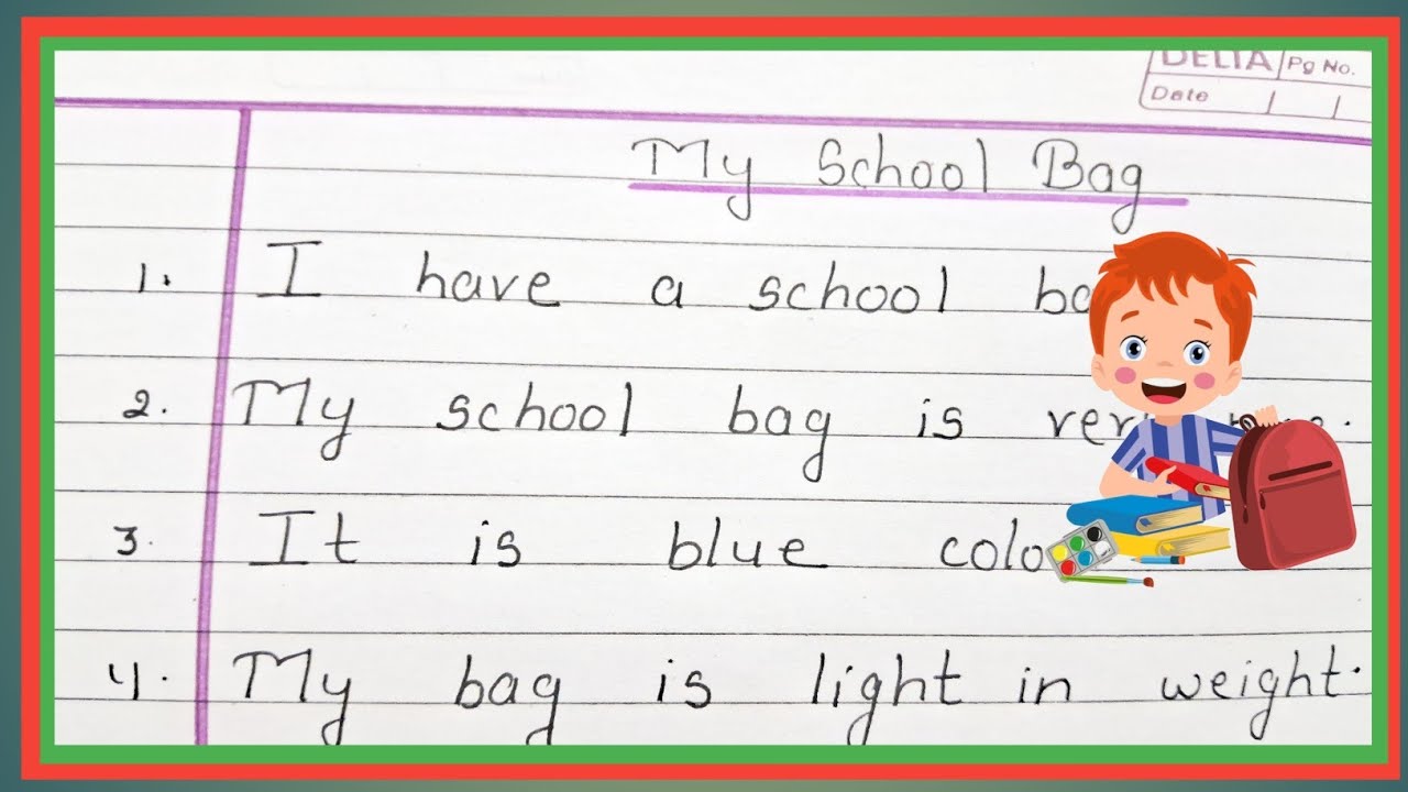 Essay My School Bag Essay | 15 Lines on My School Bag | Easy Essay for Kids