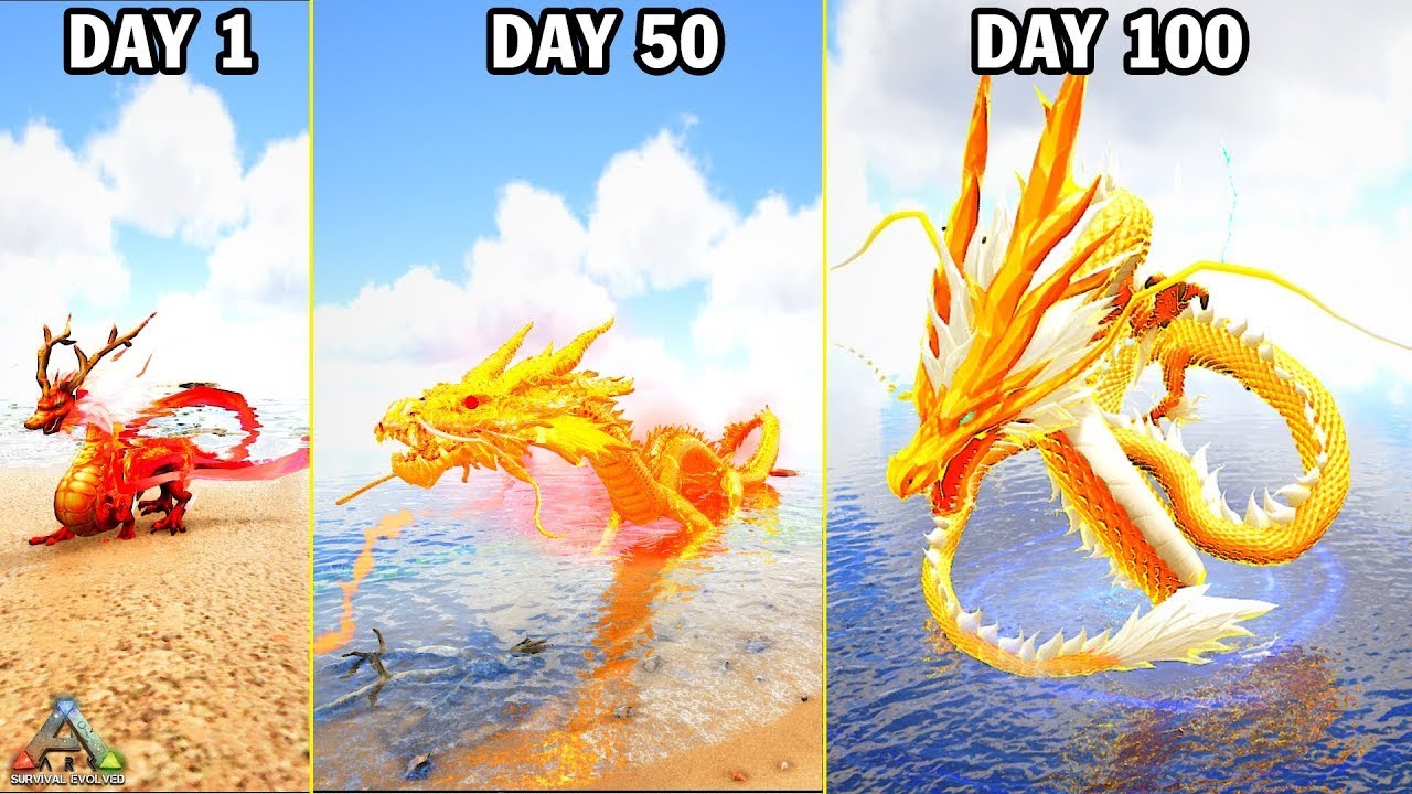 100 days of Myth Chinese Dragon Evolution in ARK
