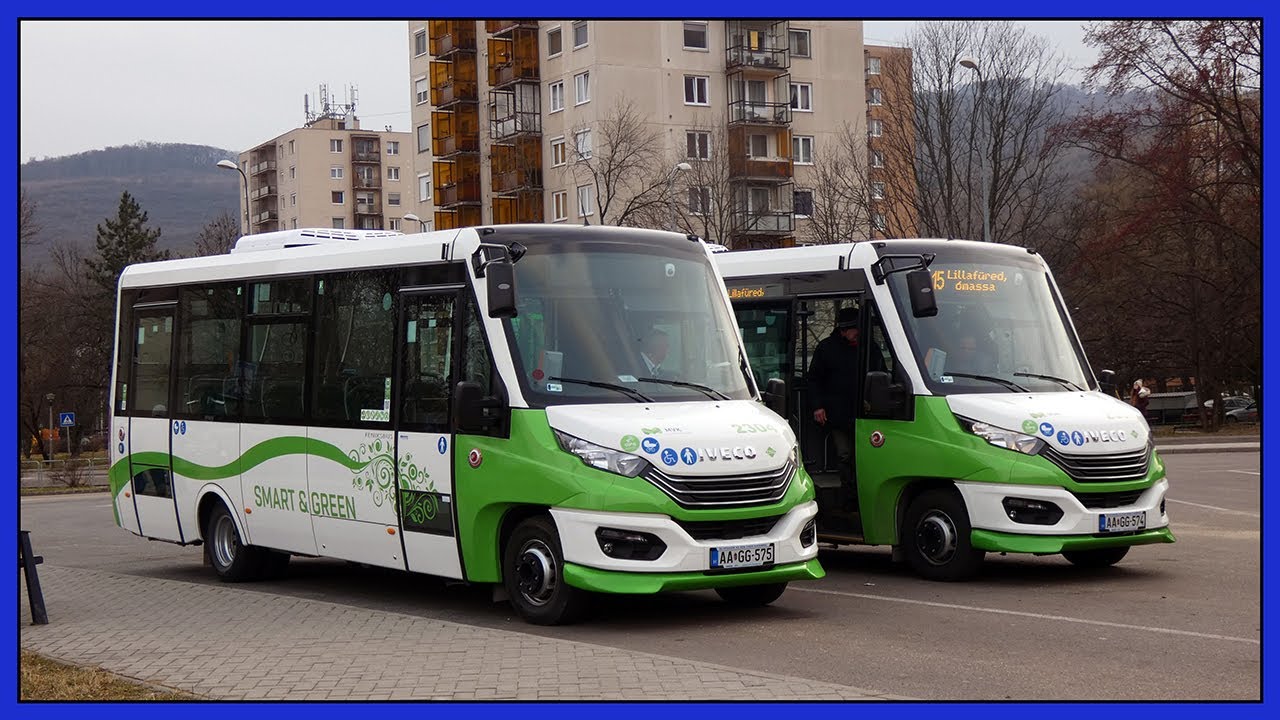 Új Iveco Feniksbus FBI CNG midibuszok forgalomban Miskolcon az MVK-nál