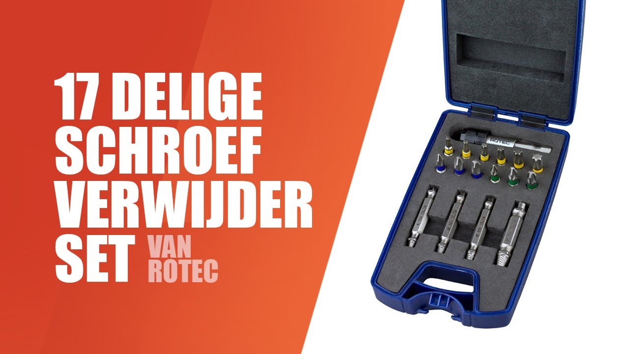 Dolgedraaide schroef verwijderen? Bekijk onze schroef verwijder set.