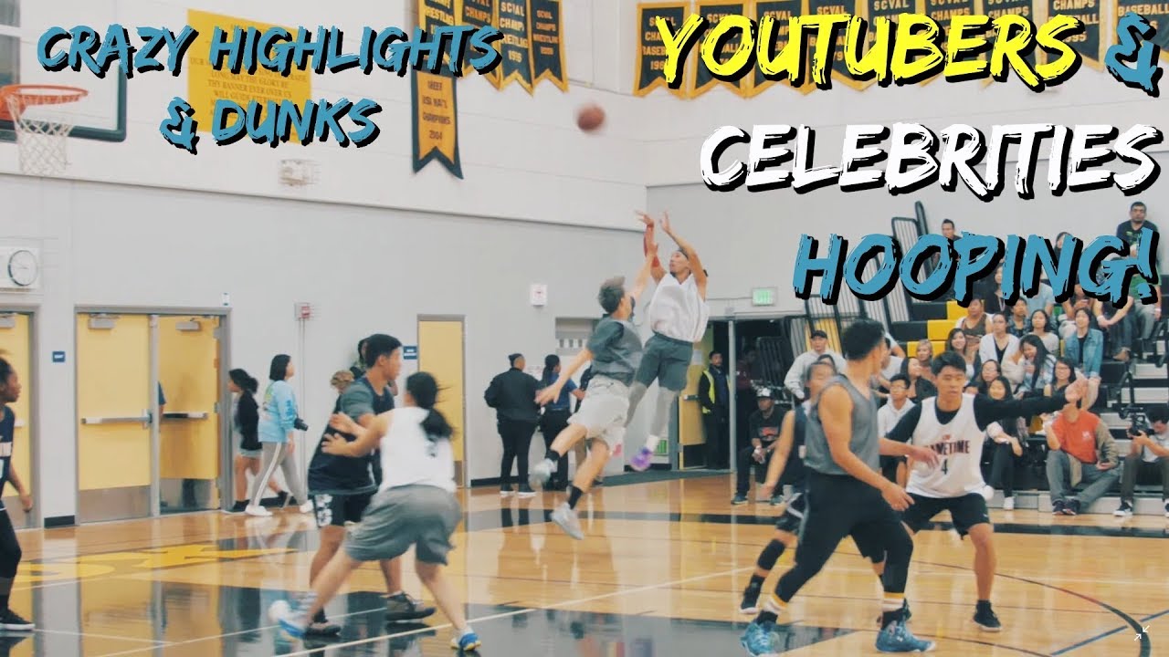 Hooping w/ FAMOUS YOUTUBERS and CELEBRITIES!! - ISA Charity Basketball Game