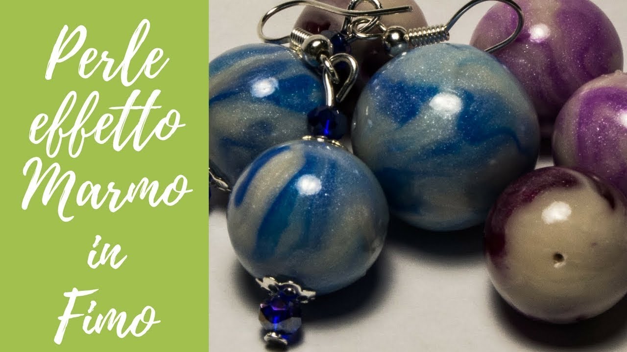 Tutorial: Perle Effetto Marmo in Fimo (polymer clay marble effect beads)