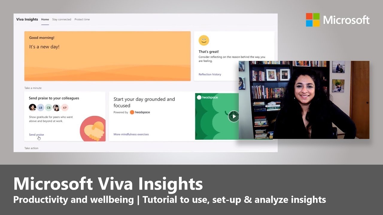 Microsoft Viva Insights | производительности и благополучия | Демо и учебник, включая настройку