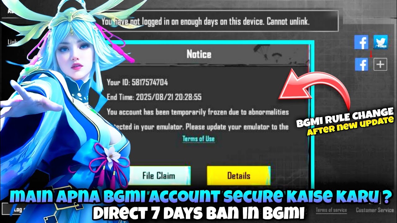 How to ban bgmi id for 7 days without parallel space | 7 days ban bgmi | Unlink bgmi from twitter