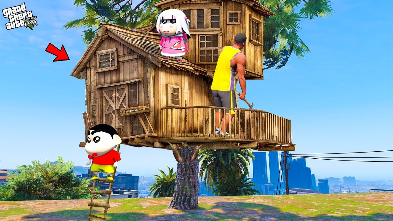 Shinchan & Franklin Build Shinko chan Wood House in GTA 5
