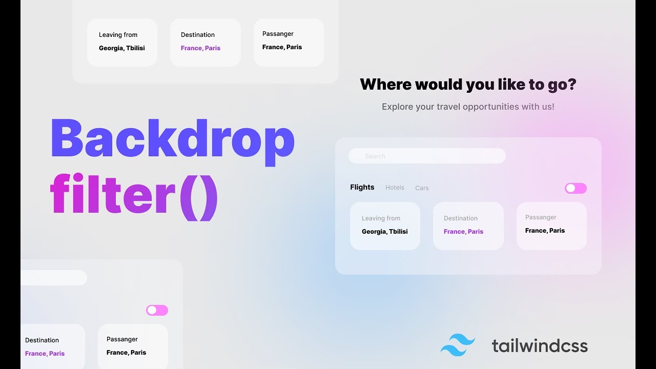 Tailwind Css Tutorial |  Gradient  - Backdrop | Dev Promote