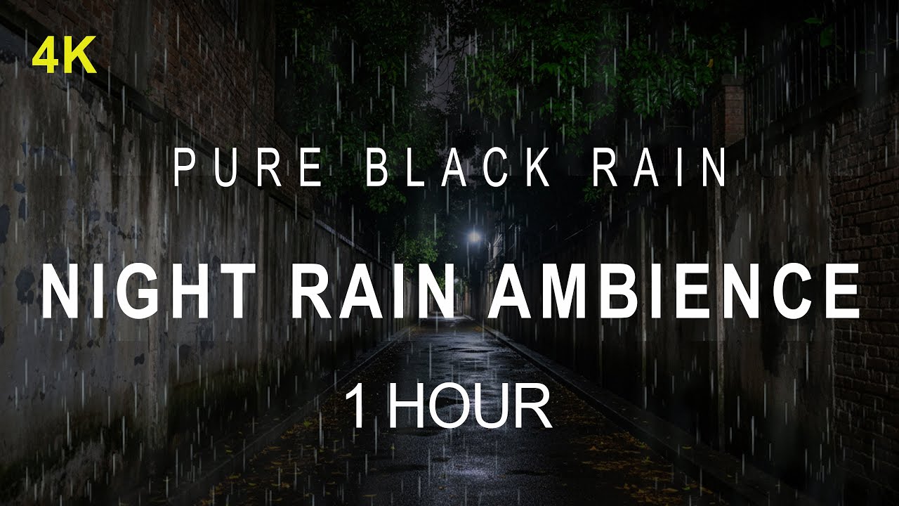 ⛈️ Night Rain Ambience | Eyes Closed, Mind Calm | 1 Hour