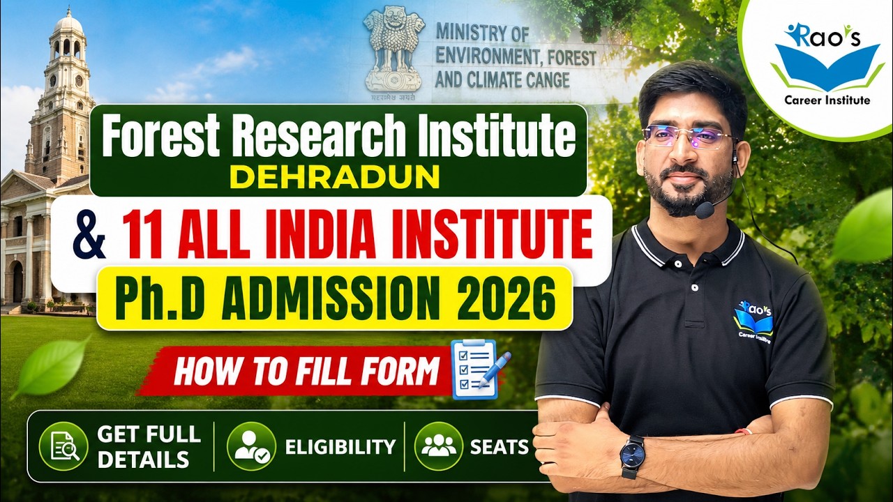 Forest Reaserch Institute Dehradun PhD Admission | How to fill the Form | Eligibility | Step By Step