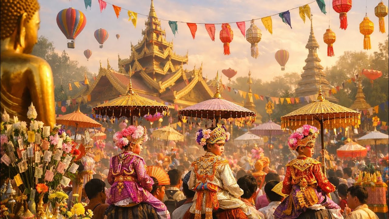 ปอยส่างลอง งานบวชบรรพชาสามเณร ชาวไทใหญ่ 