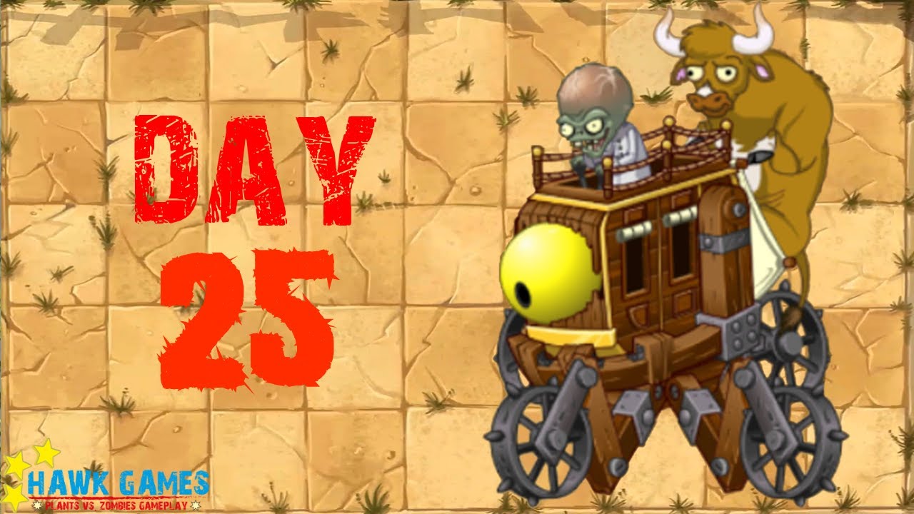 Plants vs Zombies 2 - Wild West - Day 25 BOSS [Zombot War Wagon] No Premium