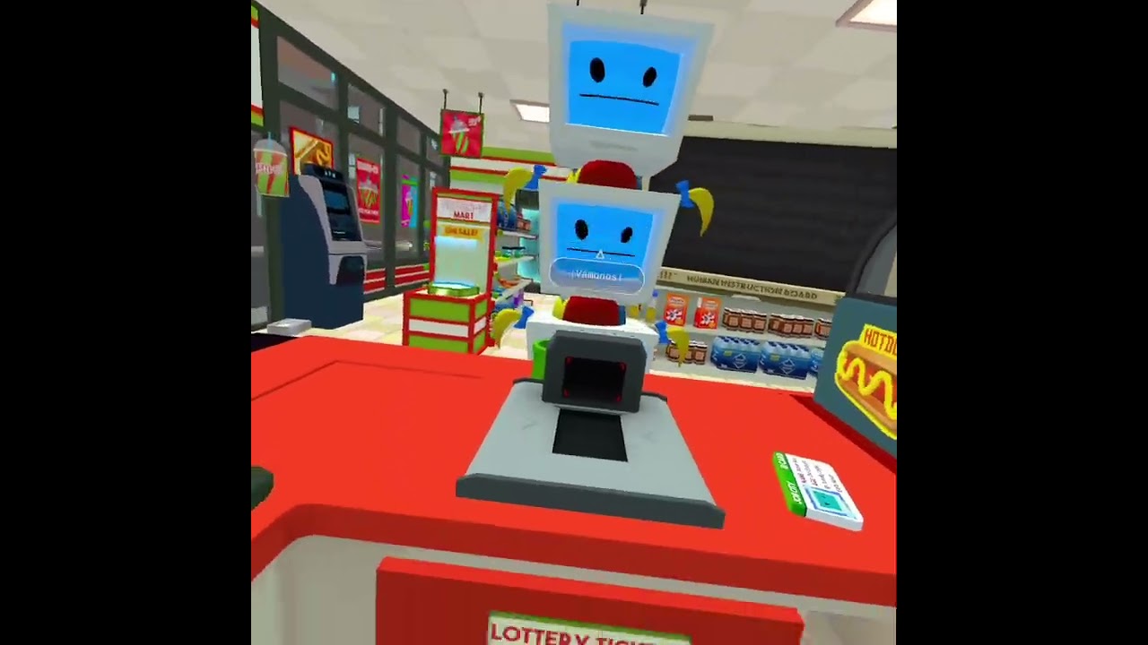 Ik ben een winkelmedewerker in job simulator
