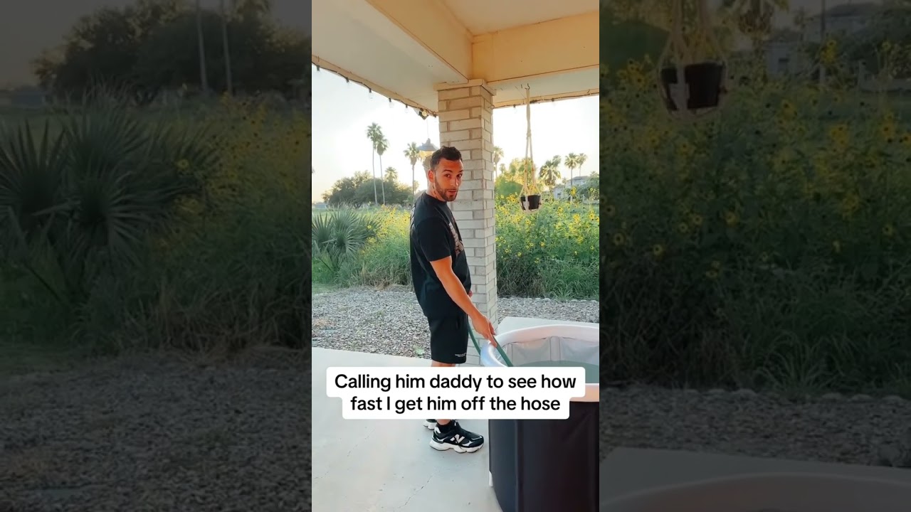 Calling Him Daddy To See How Fast I Get Him Off The Hose😂 #shorts