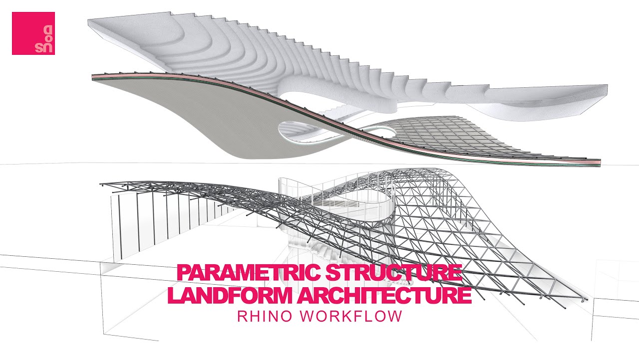 EASY Parametric Roof Structure FULL COURSE TUTORIAL | Landform Architecture | Rhino3d | Roof Details