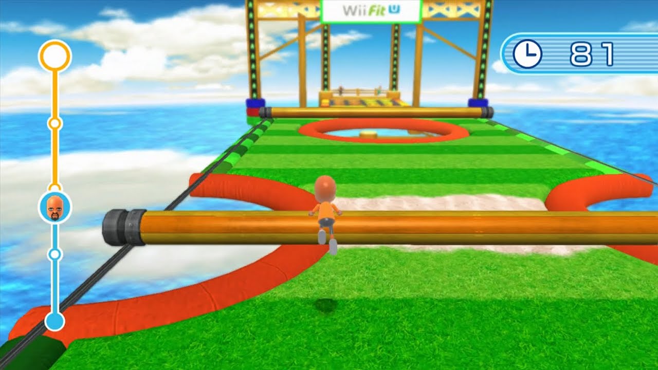 [Wii Fit U] Ultimate Obstacle Course-Beginner 697 (Play as Matt)　アスレチックU　初級